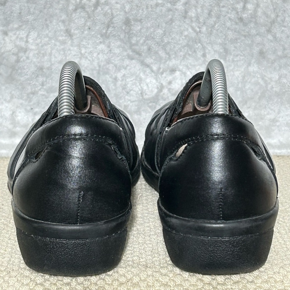 Clarks Womens Black Cheyn Creek Leather Slip On Strap Loafer Shoes SZ 8.5 WIDE - Picture 4 of 11